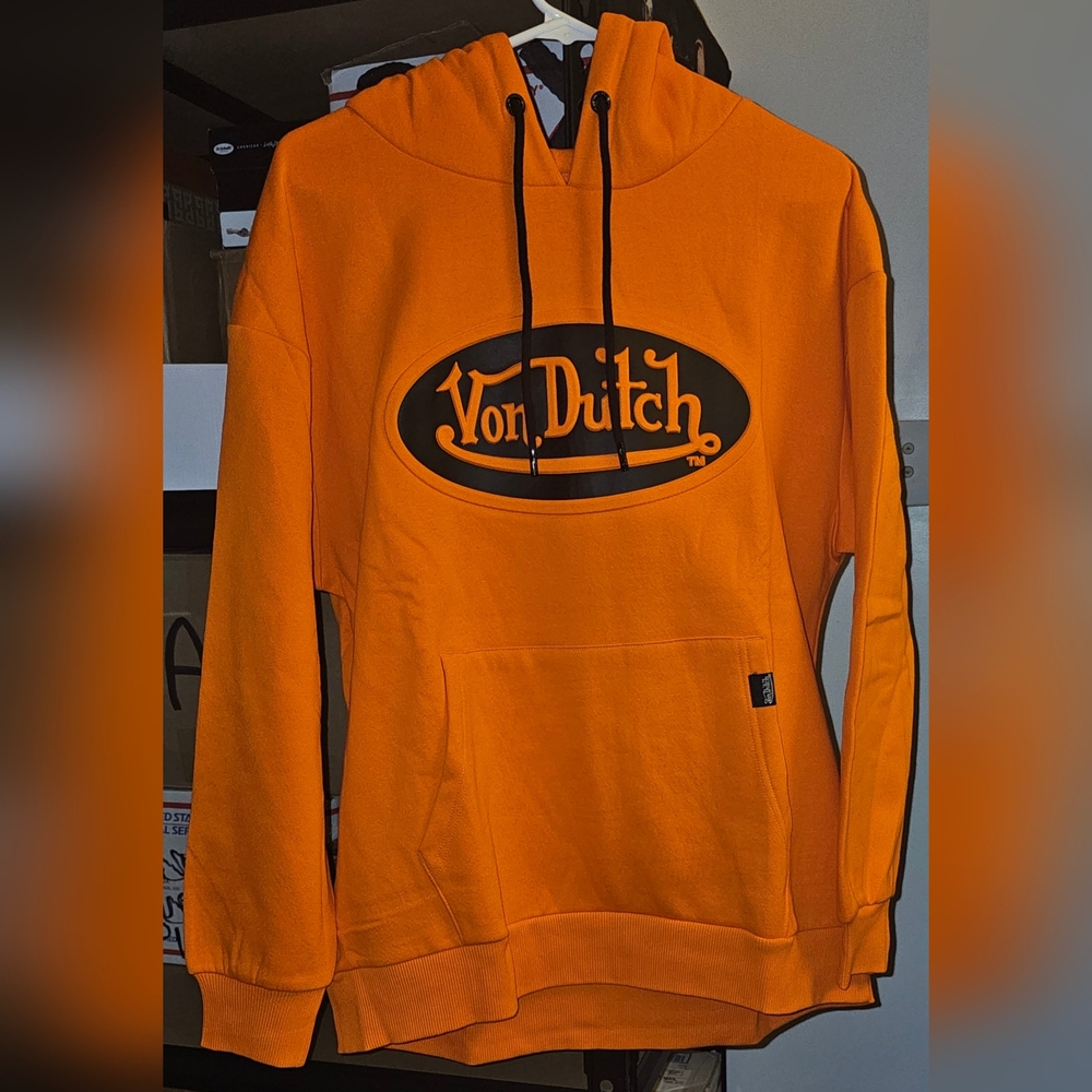NWT Von Dutch Orange w/black Embossed Logo